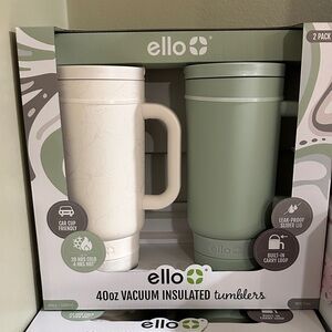 Ello 40oz Vacuum Insulated Tumblers - Cream and Green